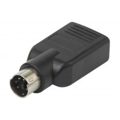 Deltaco Sovitin PS/2 uros - USB naaras, musta