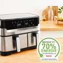 Tefal Dual Easy Fry & Grill EY905D Dvigubas 8,3 L Autonominės 2700 W Karšto oro gruzdintuvė Nerūdija Tefal Dual Easy Fry & Grill EY905D Dvigubas 8,3 L Autonominės 2700 W Karšto oro gruzdintuvė Nerūdija