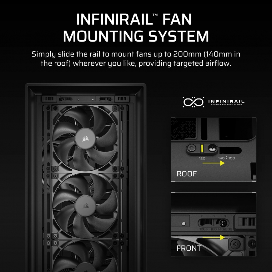 Corsair FRAME 5000D RS „Midi Tower“ Juoda – 5