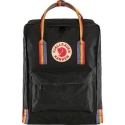 Fjällräven Kånken Rainbow reppu Musta, Monivärinen Vinylon