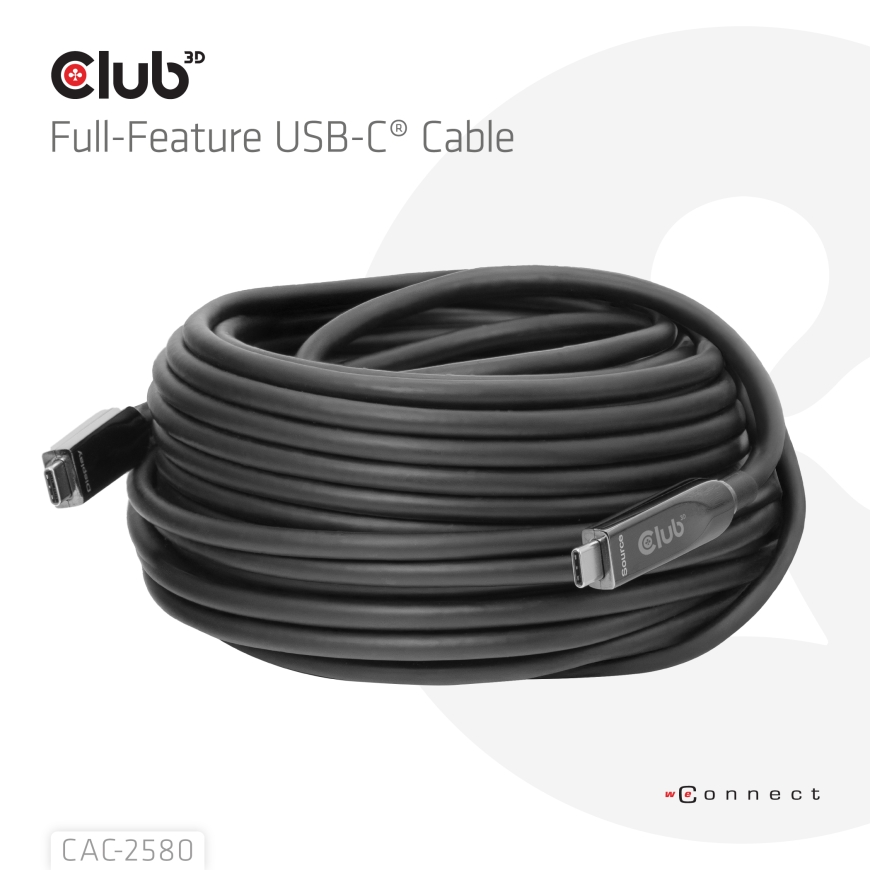 CLUB3D CAC-2580 USB-kaabel 15 m USB C Must – 4