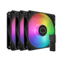 Cooler Master SickleFlow Edge 120 ARGB 3-Pack Fan Kit Datora korpusam Ventilators 12 cm Melns 1 pcs