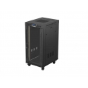 Lanberg FF01-6824-12BL püstik 24U Eraldiseisev serverikapp Must