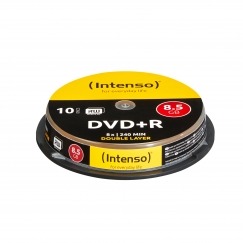 Intenso DVD+R 8.5GB, DL, 8x 8,5 GB DVD+R DL 10 tk