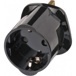 Brennenstuhl Travel Adapter earthed/GB elektriskās kontaktdakšas adapters G tips (UK) Tips F Melns