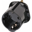 Brennenstuhl Travel Adapter earthed/GB pistorasia-adapteri Tyyppi G (UK) Tyyppi F Musta