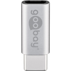 Goobay 56636 гендерный адаптер USB-C USB 2.0 Micro-B Серебристый