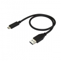 StarTech.com USB31AC50CM USB kabelis USB 3.2 Gen 2 (3.1 Gen 2) 0,5 m USB A USB C Juoda