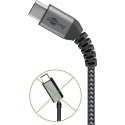 Goobay 49303 USB kabelis USB 2.0 2 m USB C Pelēks, Sudrabs Goobay 49303 USB kabelis USB 2.0 2 m USB C Pelēks, Sudrabs