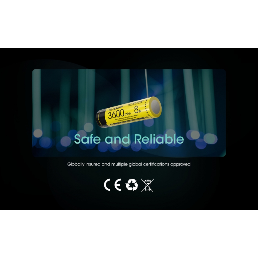 Nitecore BATTERY RECH. LI-ION 3.6V/NL1836HP(3600MAH) промышленная аккумуляторная батарея Литий-ионна – 4