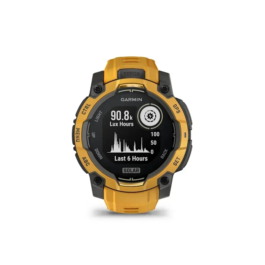 Garmin Instinct 3 3,05 cm (1.2") 45 mm Digitaalne 176 x 176 pikslit Puutetundlik ekraan Kollane, Hal