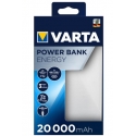 Varta Energy 20000 Ličio polimeras (LiPo) 20000 mAh Juoda, Balta Varta Energy 20000 Ličio polimeras (LiPo) 20000 mAh Juoda, Balta