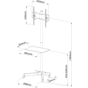 Techly ICA-TR21 telerikinnitus 139,7 cm (55") Must Techly ICA-TR21 telerikinnitus 139,7 cm (55") Must