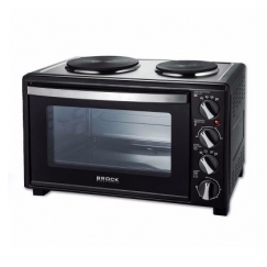 Brock Electronics TO 3002 B plīts & cepeškrāsns Plīts virsma Elektrisks Hermētiska plāksne Melns