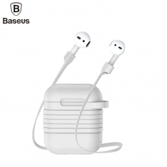 Силиконовый защитный чехол Apple с магнитным ремешком для наушников AirPods серый