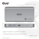CLUB3D CSV-2563 sąsajos šakotuvas Thunderbolt 5 120000 Mbit/ai Sidabras
