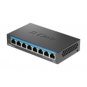 D-Link DMS-108 Hallitsematon L2 2.5G Ethernet (100/1000/2500) Musta