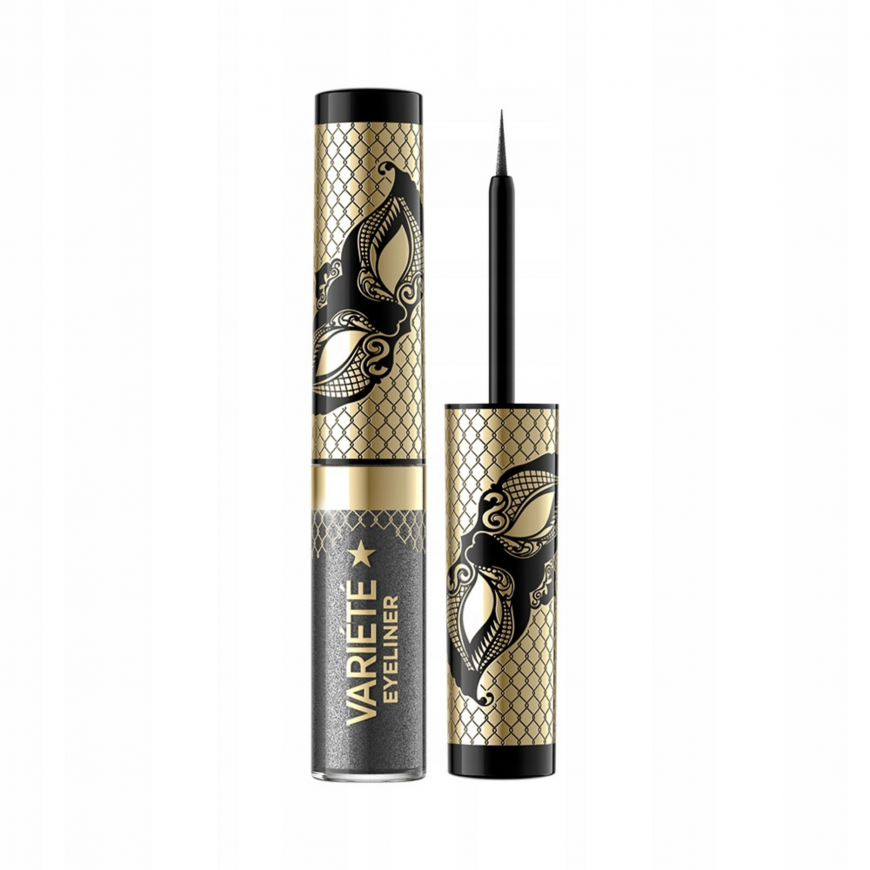 Eveline Cosmetics, Variete, Sparkling, Liquid Eyeliner, 04, Silv