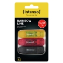 Intenso Rainbow 3x32GB Yellow/Red/Black USB флеш накопитель USB тип-A 2.0 Прозрачный Intenso Rainbow 3x32GB Yellow/Red/Black USB флеш накопитель USB тип-A 2.0 Прозрачный