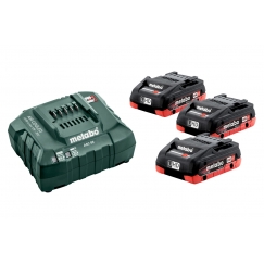 Metabo BASIC SET 3 X LIHD 4.0 AH Akumuliatoriaus ir įkroviklio rinkinys