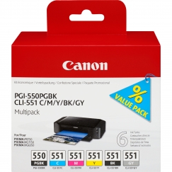Canon 6496B005 tintes kārtridžs 6 pcs Oriģināls Foto melns, Foto ciāna, Foto pelēks, Foto fuksīna, M