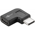 Goobay USB-C to USB-C Adapter, 90°, Black Goobay USB-C to USB-C Adapter, 90°, Black