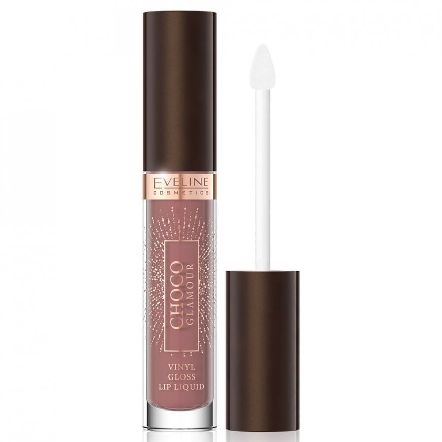 Eveline Cosmetics, Choco Glamour, Lip Gloss, 03, Toffee Chocolat