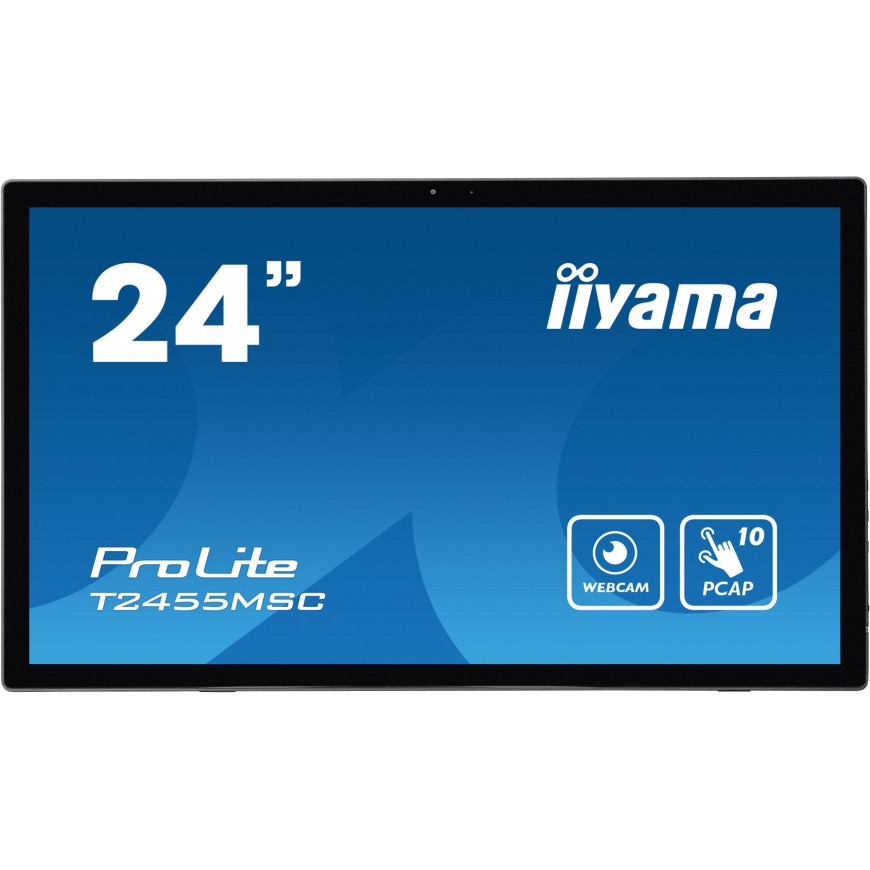 iiyama T2455MSC-B1 monitori 61 cm (24") 1920 x 1080 pikseļi Full HD LED Skārienjūtīgais ekrāns Melns – 2