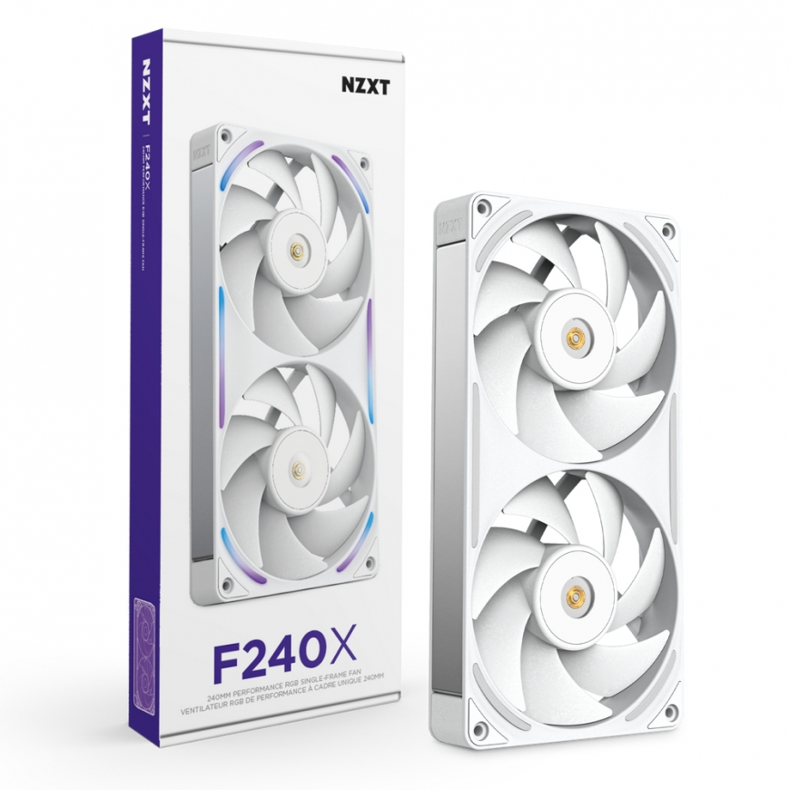 NZXT F240X Kompiuterio korpusui Ventiliatorius 12 cm Balta 1 vnt – 2