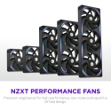 NZXT F120X Datora korpusam Ventilators 12 cm Melns 1 pcs NZXT F120X Datora korpusam Ventilators 12 cm Melns 1 pcs