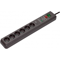 Brennenstuhl Secure-Tec Surge Protection 15.000 A Черный 6 розетка(и) 3 m