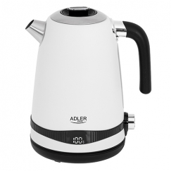 Adler AD 1295w elektrikann 1,7 l 2200 W Must, Valge