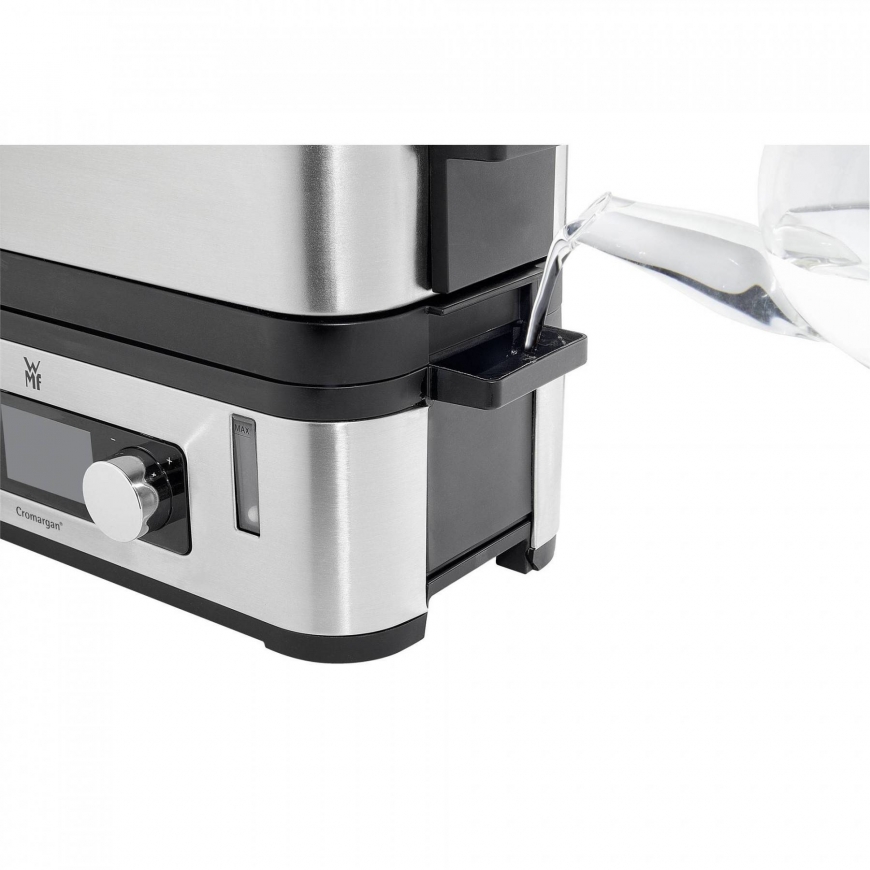 WMF KITCHENminis 0415090011 steam cooker 2 basket(s) Countertop 900 W Black, Stainless steel – 3