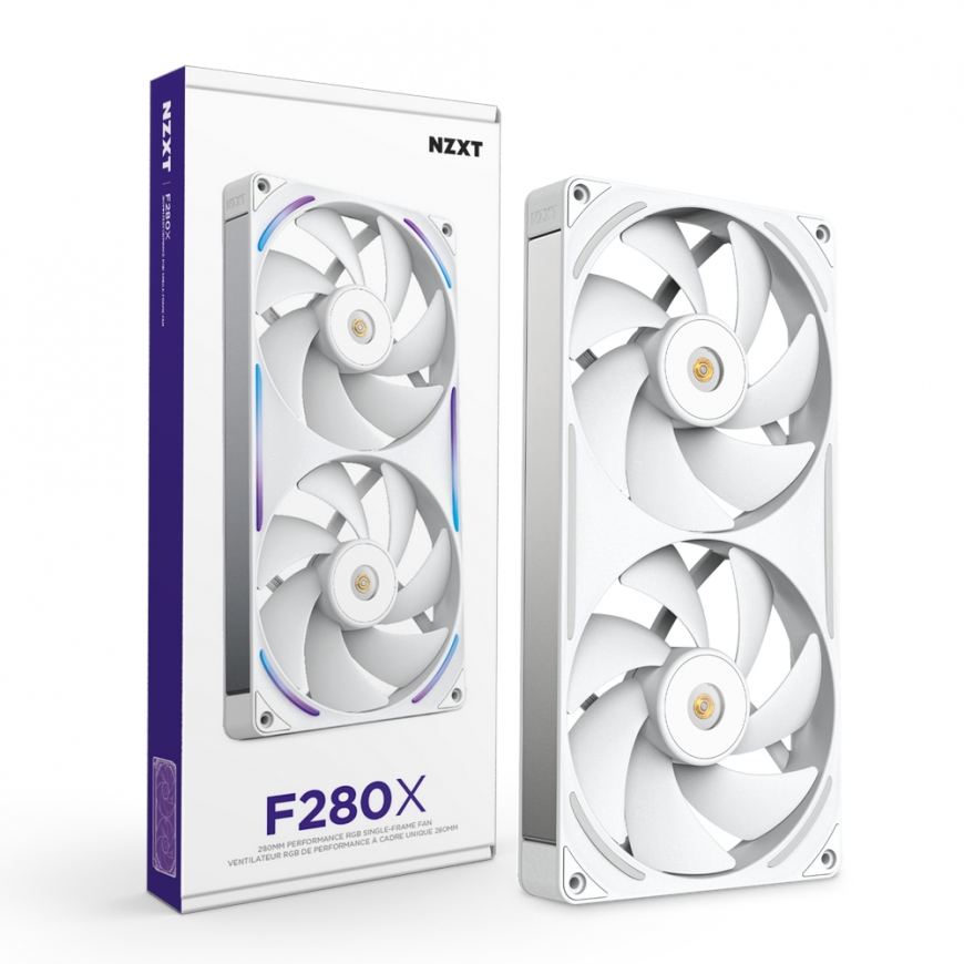 NZXT F280X Корпус компьютера Вентилятор 14 cm Белый 1 шт – 2