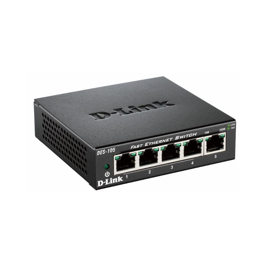 D-Link DES-105 Nepārvaldīts L2 Melns