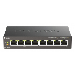 D-Link DGS-1008P/E verkkokytkin Hallitsematon L2 Gigabit Ethernet (10/100/1000) Power over Ethernet -tuki Työpöytä Musta