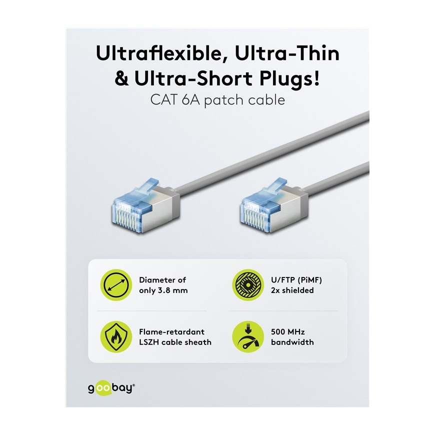 Goobay 74310 сетевой кабель Белый 5 m Cat6a U/FTP (STP) – 3