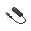 Conceptronic DONN07BA USB to Gigabit Network Adapter with 3-Port USB Hub, USB-A x 3, Wake-on-LAN, 2- Conceptronic DONN07BA USB to Gigabit Network Adapter with 3-Port USB Hub, USB-A x 3, Wake-on-LAN, 2-