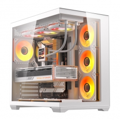 DarkFlash C280 datoru korpuss (balts) + 7 ventilatori
