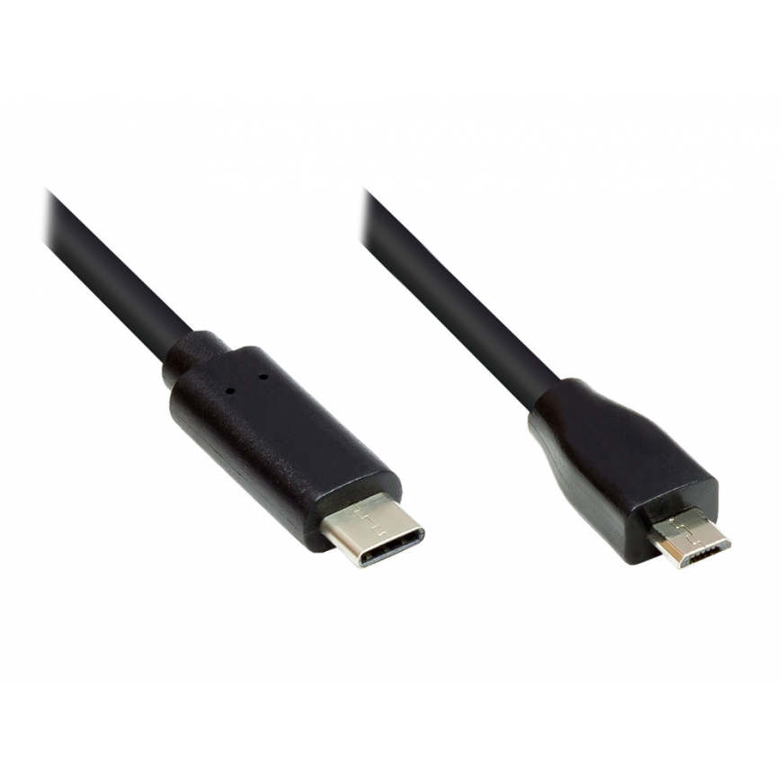 Alcasa GC-M0124 USB-kaapeli 3 m USB Type-C Micro USB Type-B Musta