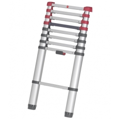Hailo 7113-091 Telescoping ladder Aluminium, Black, Red