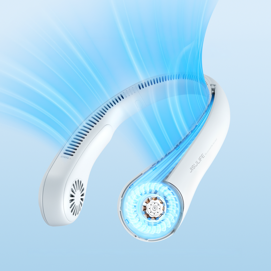 Jisulife Neck Fan 3 4000mAh Portable Neck Fan - Gray – 3