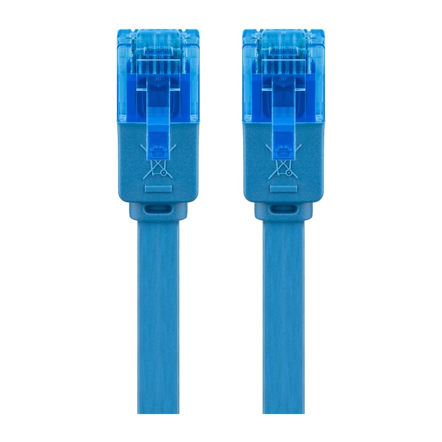 Goobay CAT 6A Flat Patch Cable U/UTP, blue – 4