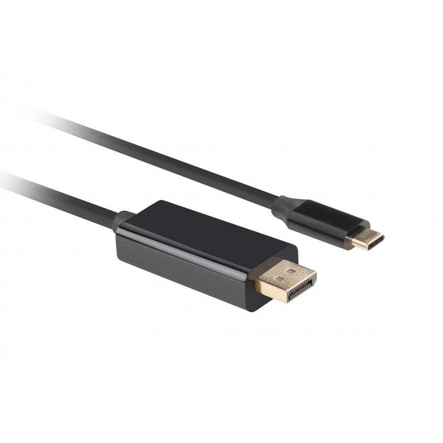 Lanberg CA-CMDP-10CU-0005-BK vaizdo kabelio adapteris 0,5 m C tipo USB DisplayPort Juoda – 3