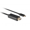Lanberg CA-CMDP-10CU-0005-BK video cable adapter 0.5 m USB Type-C DisplayPort Black