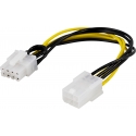 Deltaco SSI-61 power cable Yellow 0.1 m PCI-E (6-pin) PCI-E (8-pin)