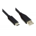 Alcasa GC-M0117 USB cable USB 2.0 1 m USB C Micro-USB A Black