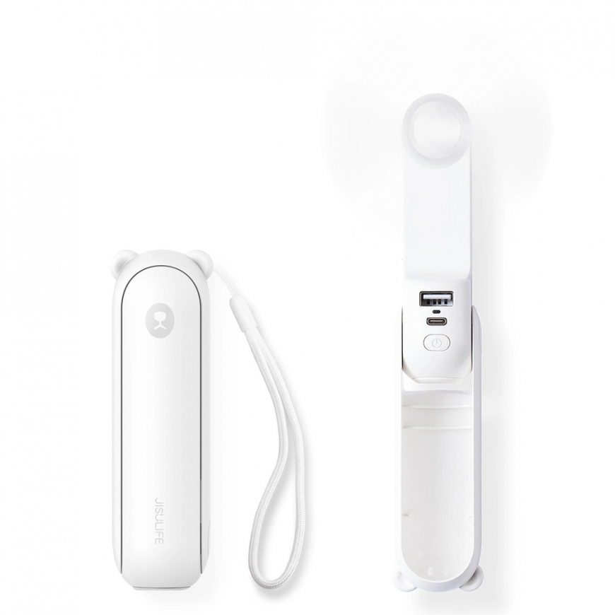 Jisulife Handheld Fan Life8 Plus Portable USB Fan with Power Ban