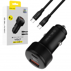 Blavec Car charger BS-04B-C Volt - USB + Type C - QC 3.0 18W PD