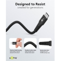 Goobay 73953 USB kabelis USB 2.0 1 m USB C Juoda Goobay 73953 USB kabelis USB 2.0 1 m USB C Juoda